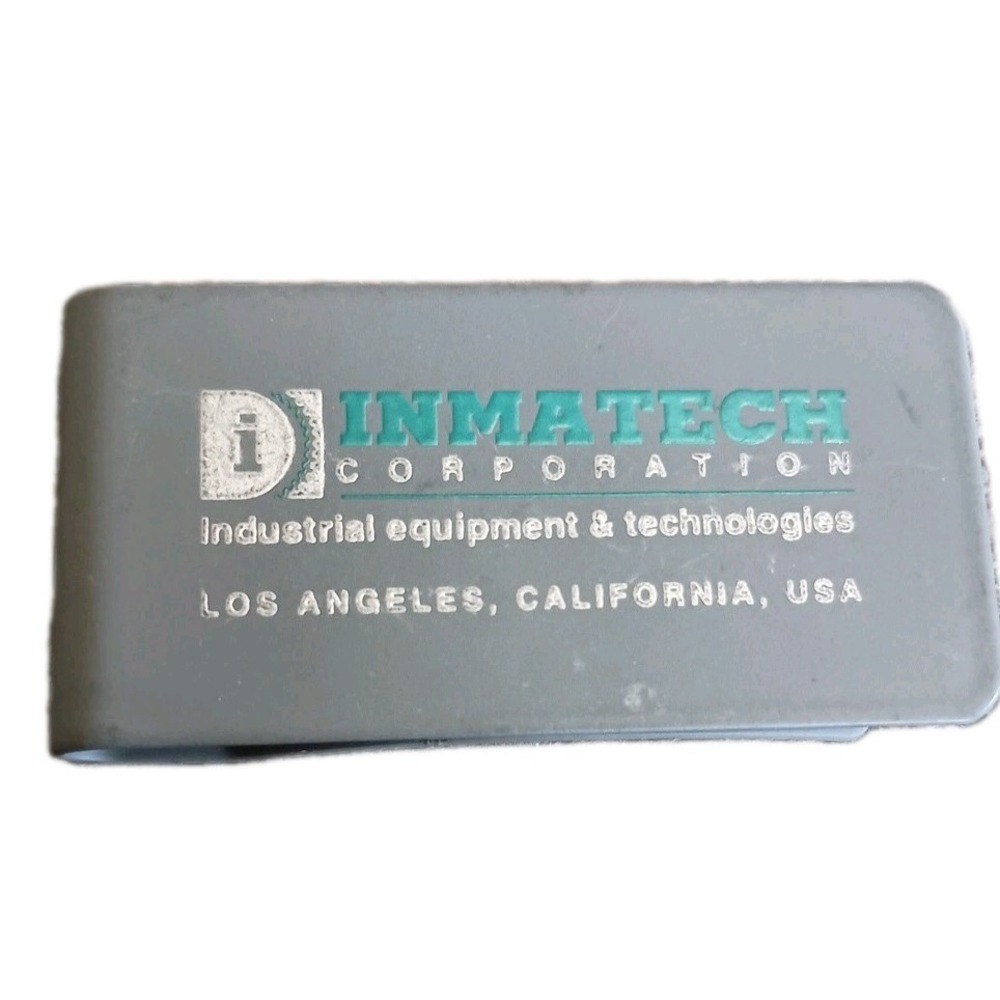 Vintage Zippo Money Clip Inmatech Corporation Los Angeles Matte Gray Finish